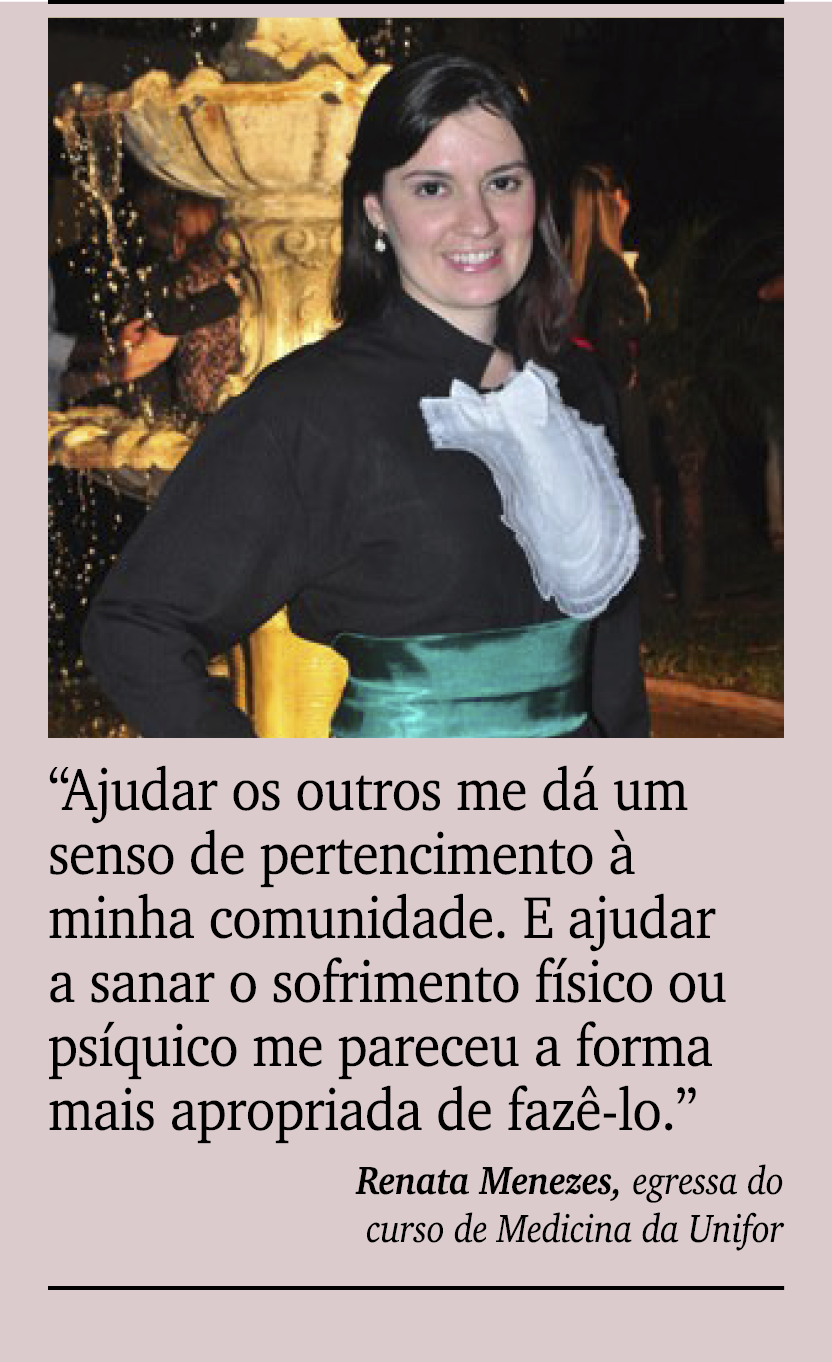 ￼ ￼ “Ajudar os outros me d um senso de pertencimento   minha comunidade. E ajudar a sanar o sofrimento f sico ou ps ...