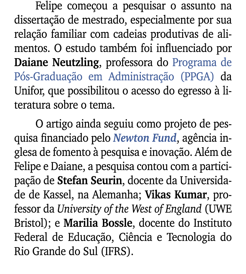 Felipe come ou a pesquisar o assunto na disserta o de mestrado, especialmente por sua rela  o familiar com cadeias p...