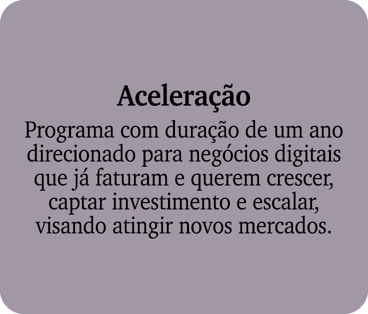 Acelera o Programa com dura  o de um ano direcionado para neg cios digitais que j  faturam e querem crescer, captar ...