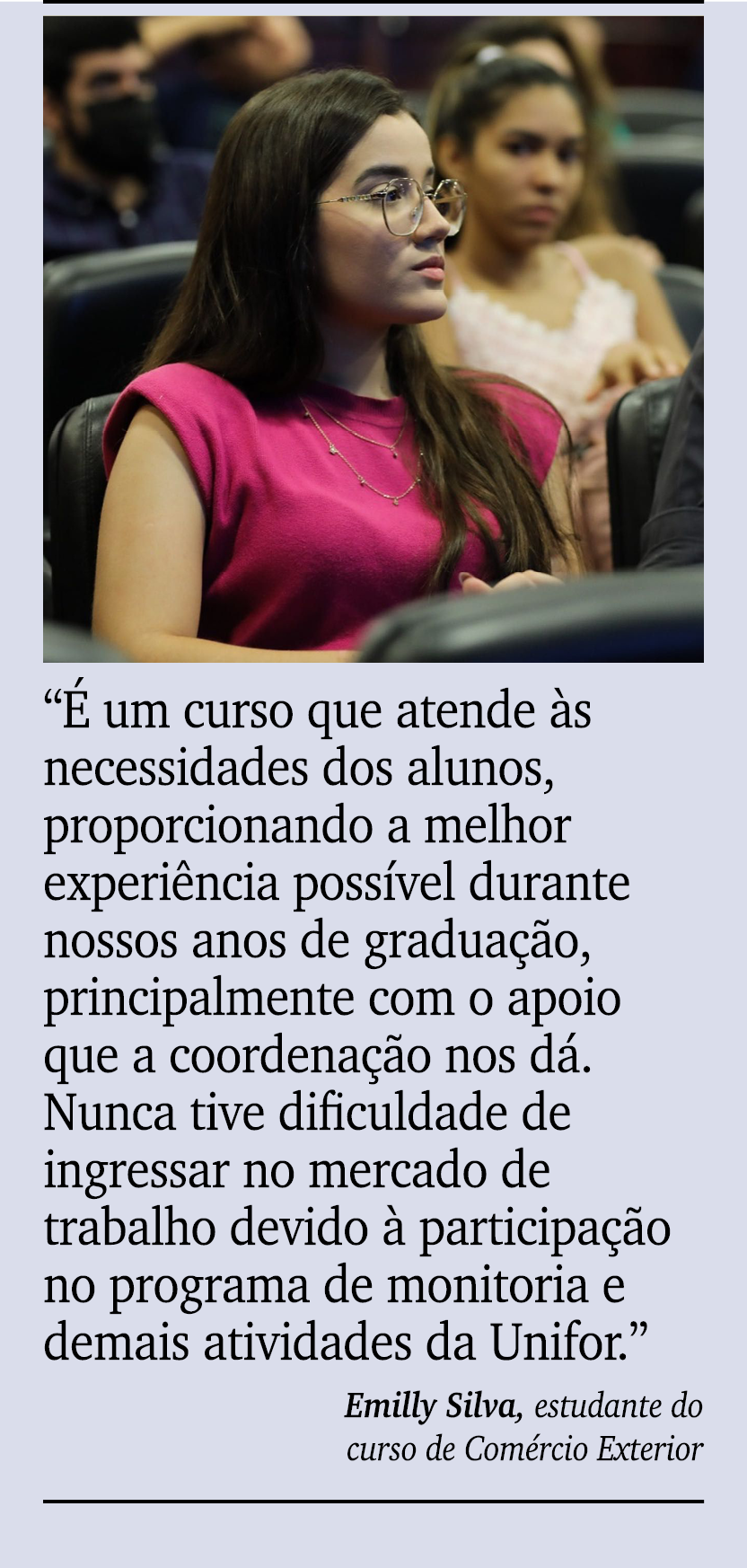 ￼ ￼ “ um curso que atende  s necessidades dos alunos, proporcionando a melhor experi ncia poss vel durante nossos an...