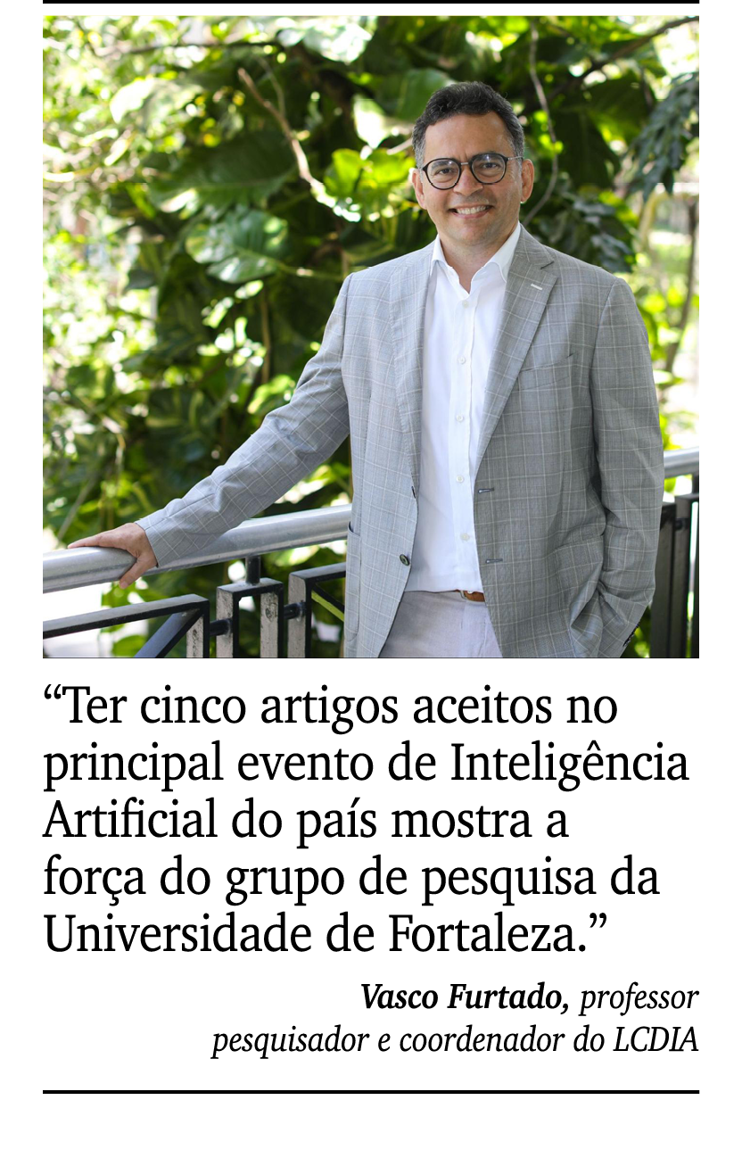 ￼ ￼ “Ter cinco artigos aceitos no principal evento de Intelig ncia Artificial do pa s mostra a for a do grupo de pesq...