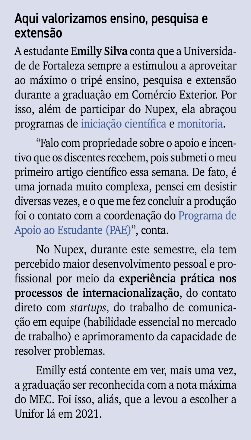Aqui valorizamos ensino, pesquisa e extens o A estudante Emilly Silva conta que a Universidade de Fortaleza sempre a ...