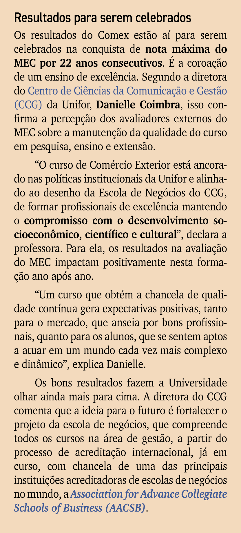 Resultados para serem celebrados Os resultados do Comex est o a para serem celebrados na conquista de nota m xima do...