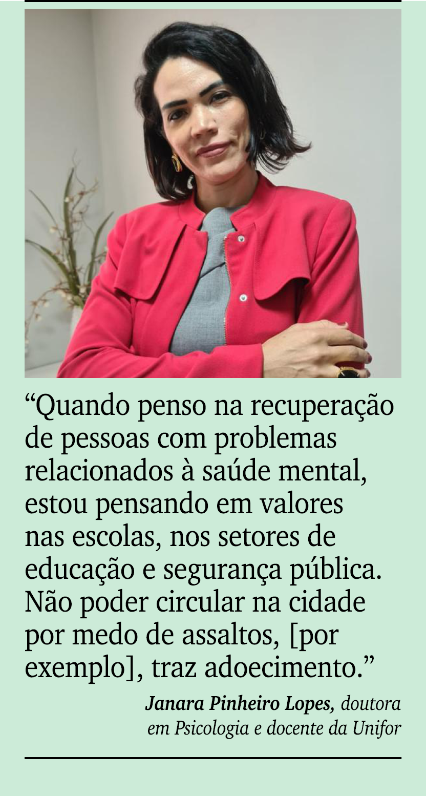￼ ￼ “Quando penso na recupera o de pessoas com problemas relacionados   sa de mental, estou pensando em valores nas ...