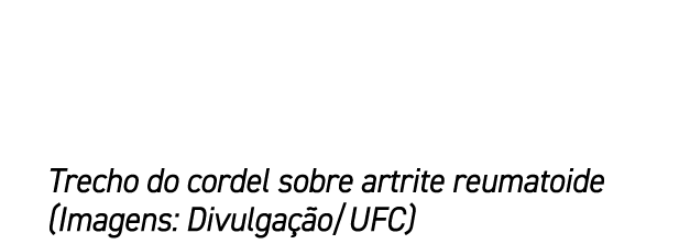 Trecho do cordel sobre artrite reumatoide (Imagens: Divulga o/UFC)