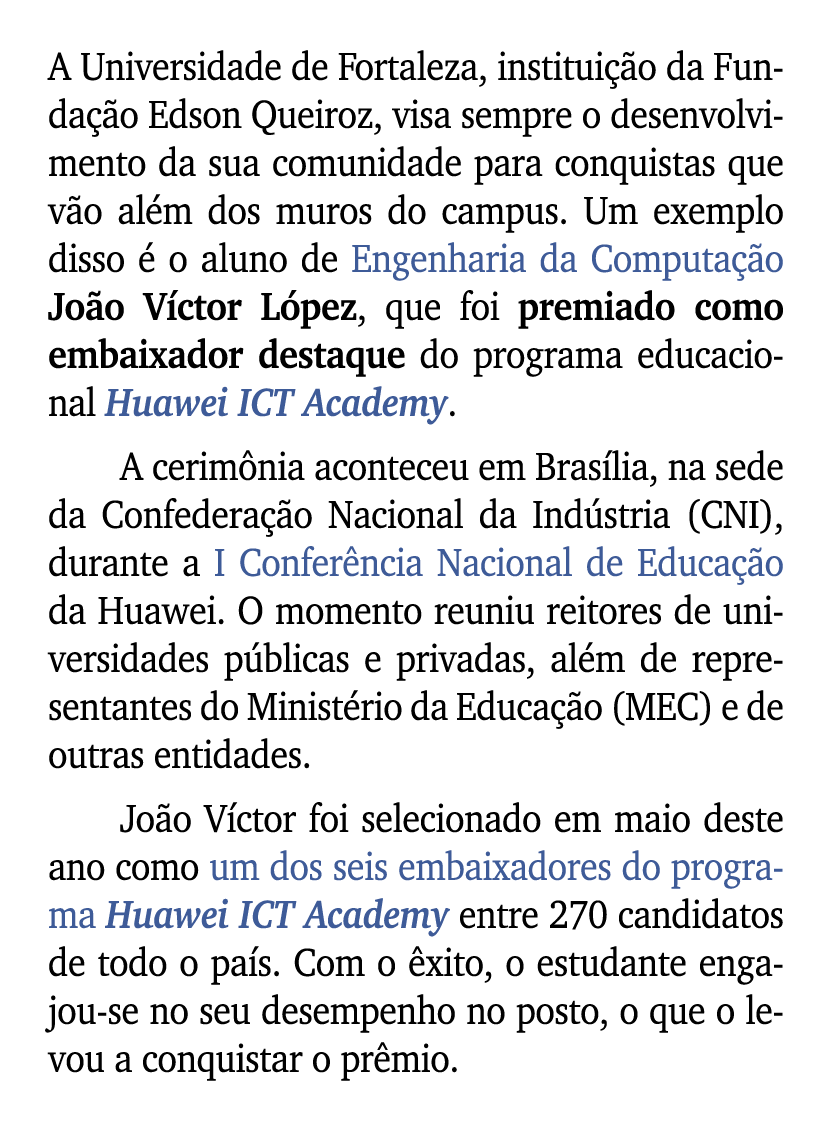 A Universidade de Fortaleza, institui o da Funda  o Edson Queiroz, visa sempre o desenvolvimento da sua comunidade p...