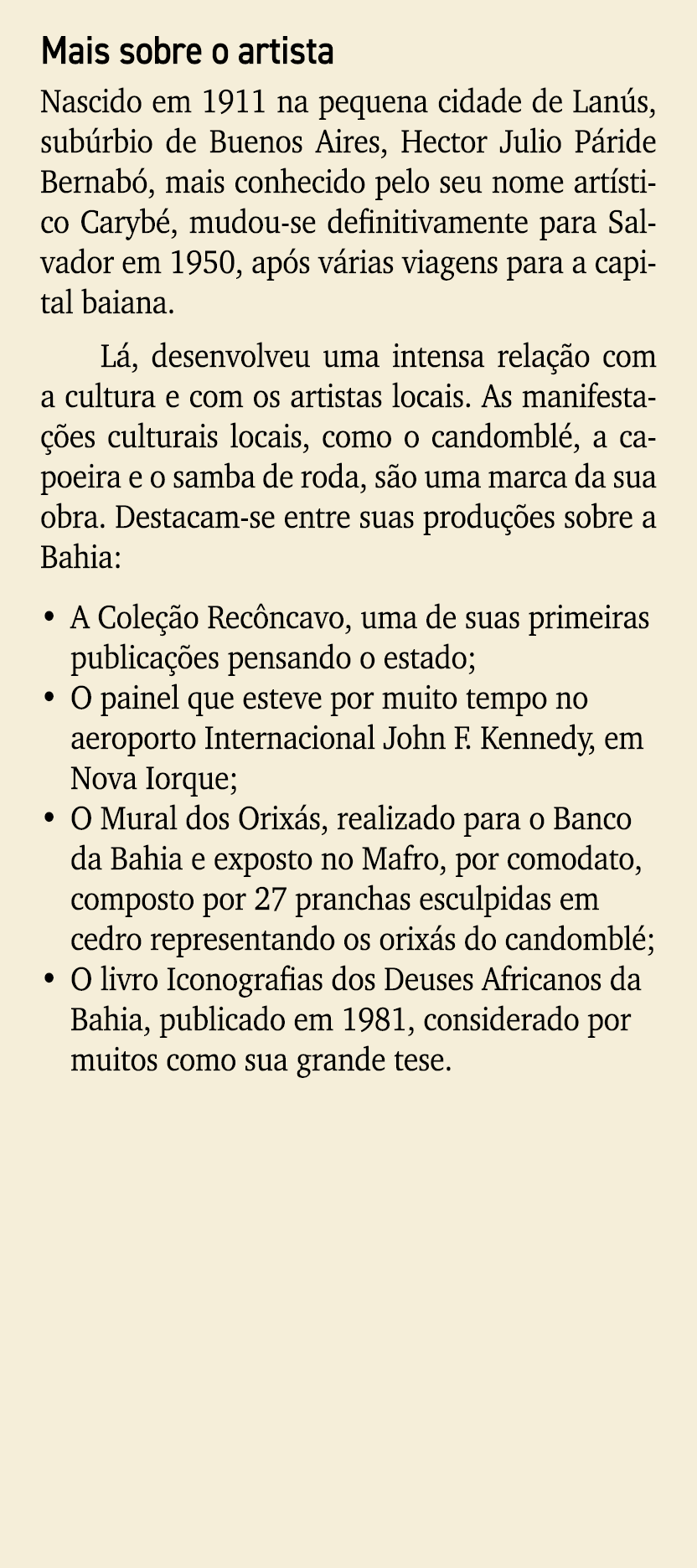 Mais sobre o artista Nascido em 1911 na pequena cidade de Lan s, sub rbio de Buenos Aires, Hector Julio P ride Bernab...