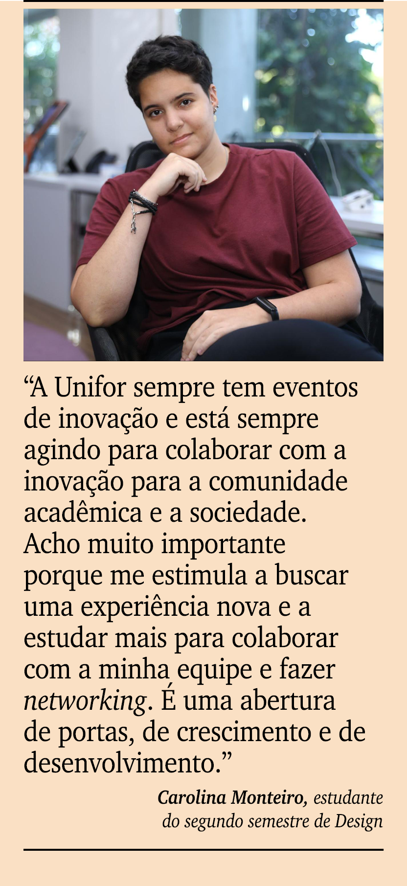 ￼ ￼ “A Unifor sempre tem eventos de inova o e est  sempre agindo para colaborar com a inova  o para a comunidade aca...