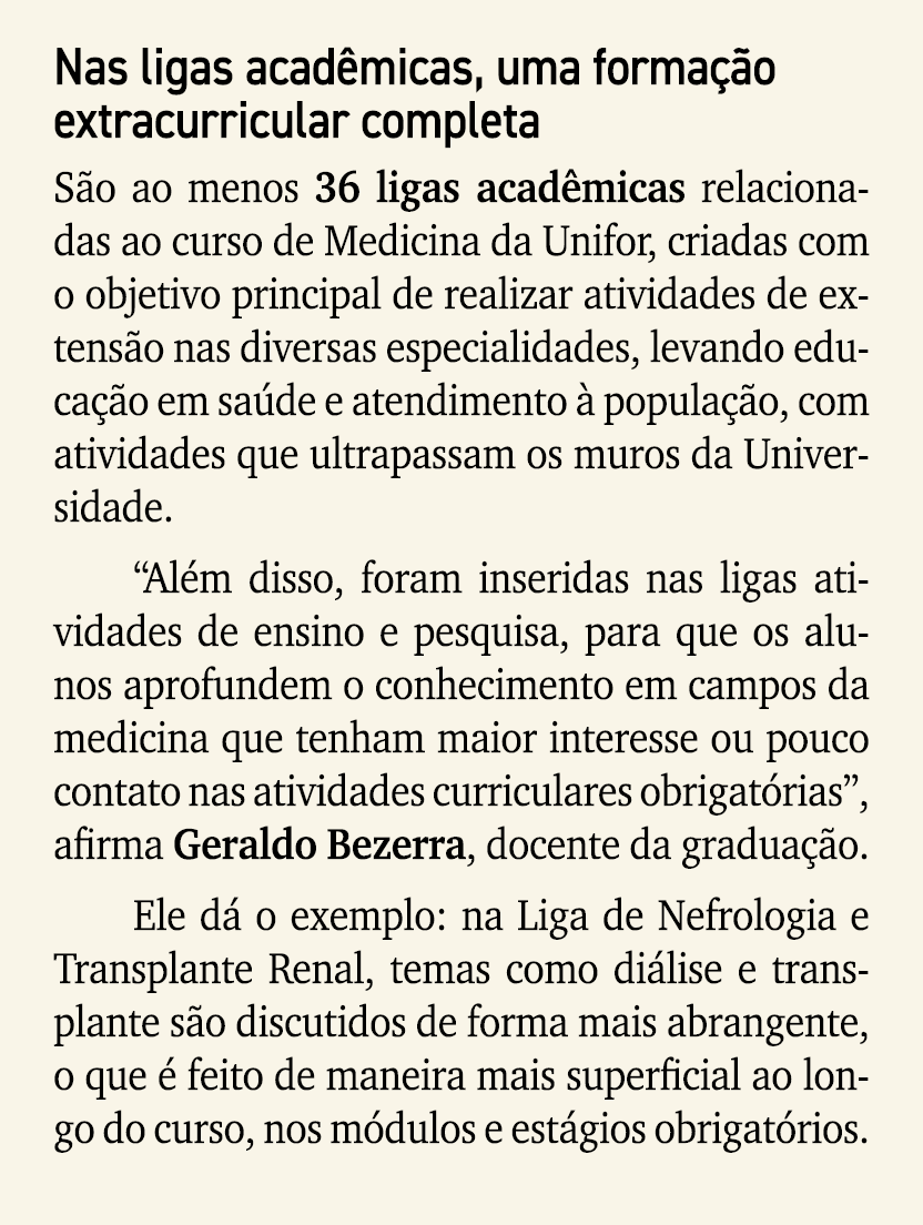 Nas ligas acad micas, uma forma o extracurricular completa S o ao menos 36 ligas acad micas relacionadas ao curso de...