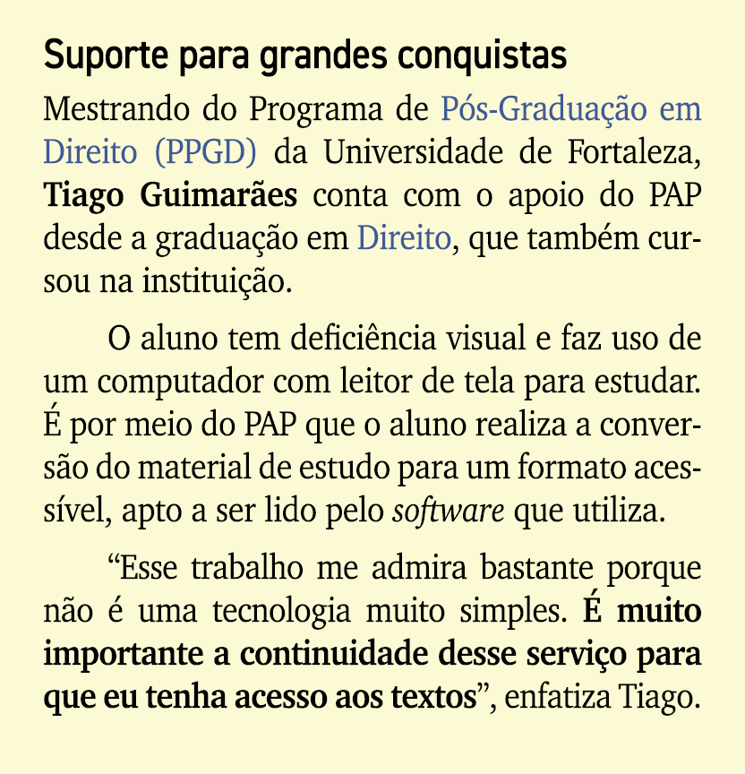 Suporte para grandes conquistas Mestrando do Programa de P s Gradua o em Direito (PPGD) da Universidade de Fortaleza...
