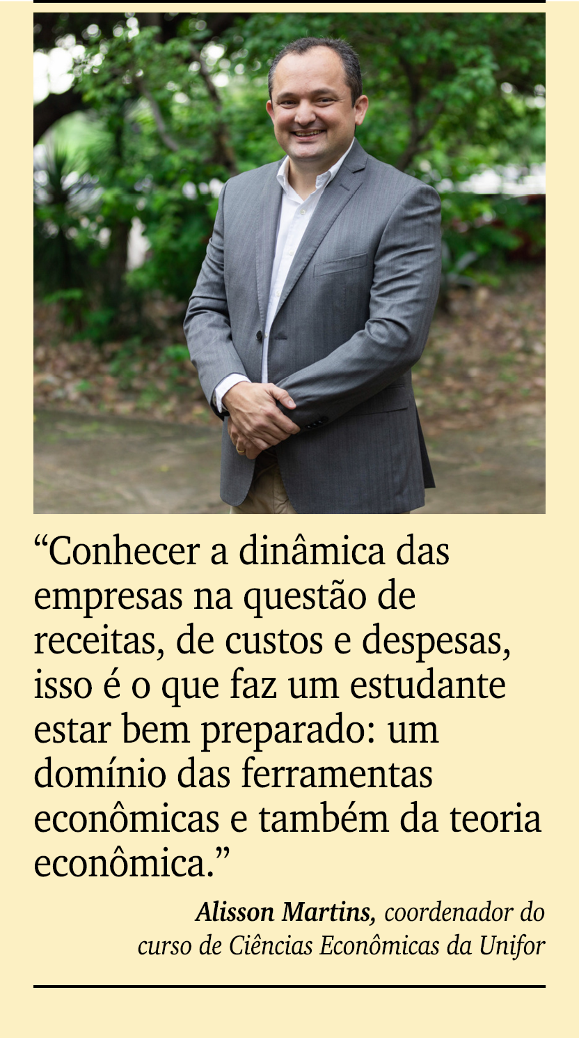 ￼ ￼ “Conhecer a din mica das empresas na quest o de receitas, de custos e despesas, isso  o que faz um estudante est...