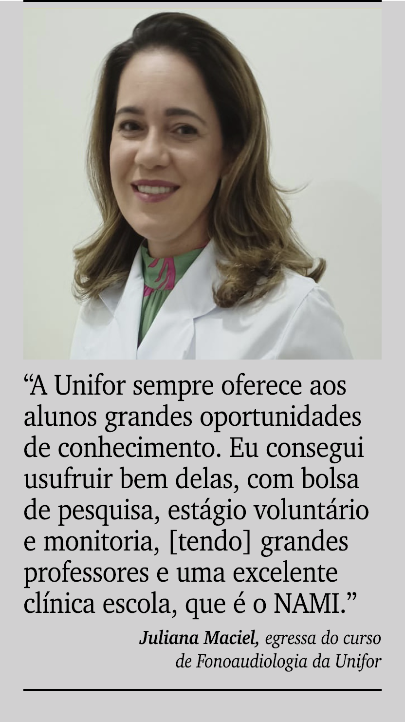 ￼ ￼ “A Unifor sempre oferece aos alunos grandes oportunidades de conhecimento. Eu consegui usufruir bem delas, com bo...