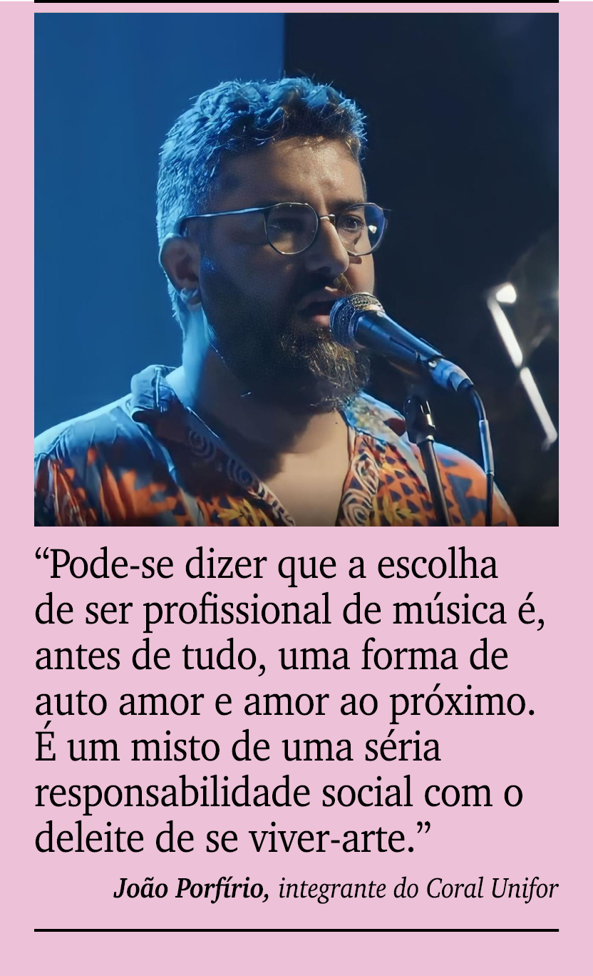 ￼ ￼ “Pode se dizer que a escolha de ser profissional de m sica , antes de tudo, uma forma de auto amor e amor ao pr ...
