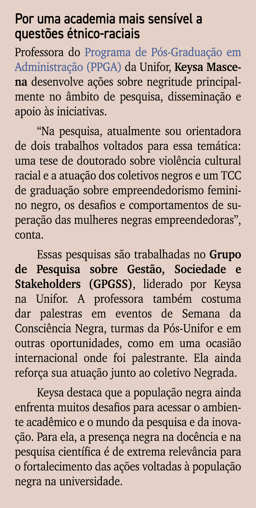 Por uma academia mais sens vel a quest es tnico raciais Professora do Programa de P s Gradua  o em Administra  o (PP...