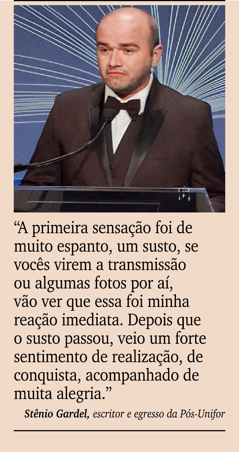 ￼ ￼ “A primeira sensa o foi de muito espanto, um susto, se voc s virem a transmiss o ou algumas fotos por a , v o ve...