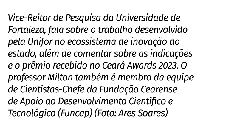 Vice Reitor de Pesquisa da Universidade de Fortaleza, fala sobre o trabalho desenvolvido pela Unifor no ecossistema d...