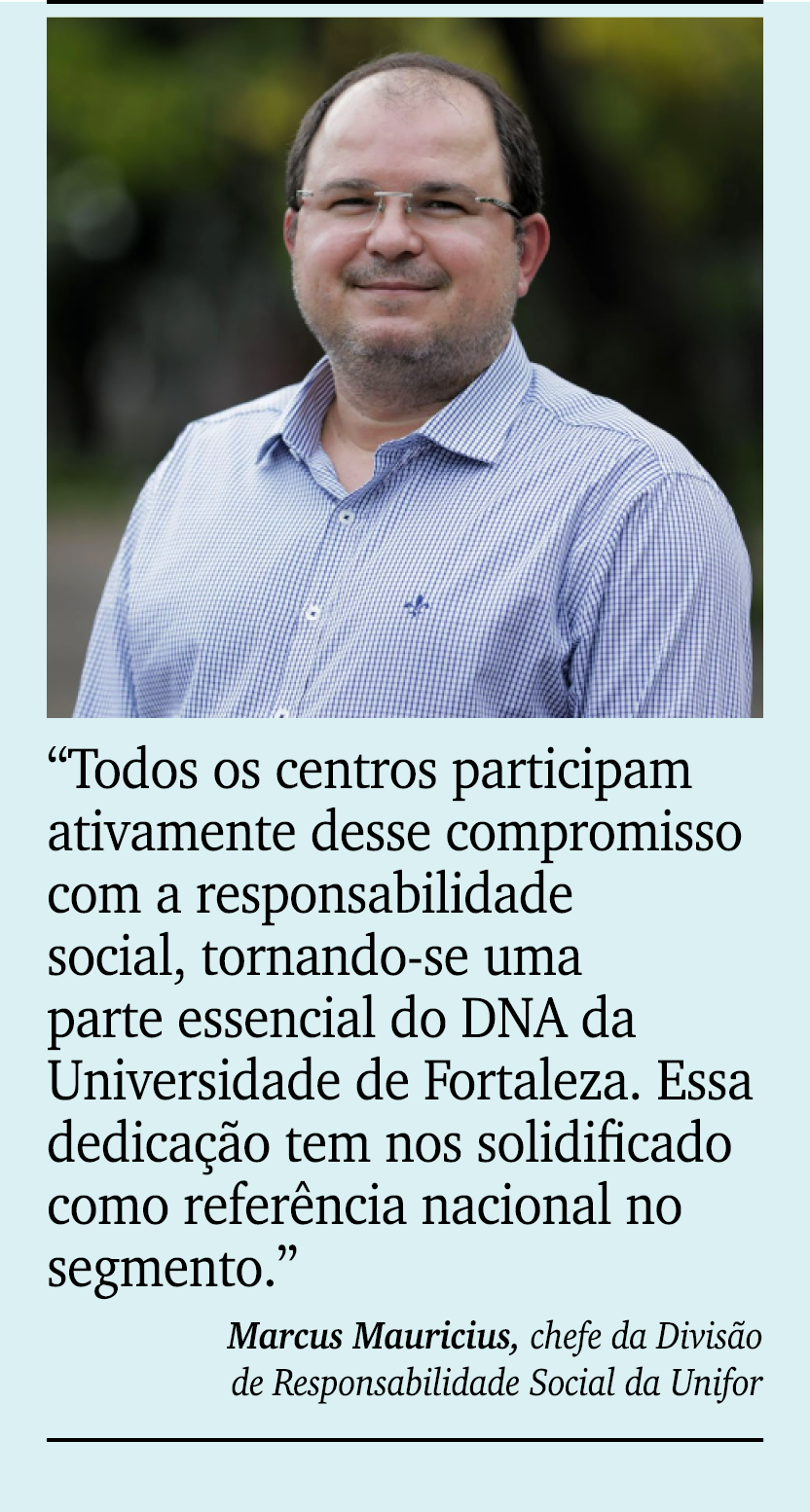 ￼ ￼ “Todos os centros participam ativamente desse compromisso com a responsabilidade social, tornando se uma parte es...