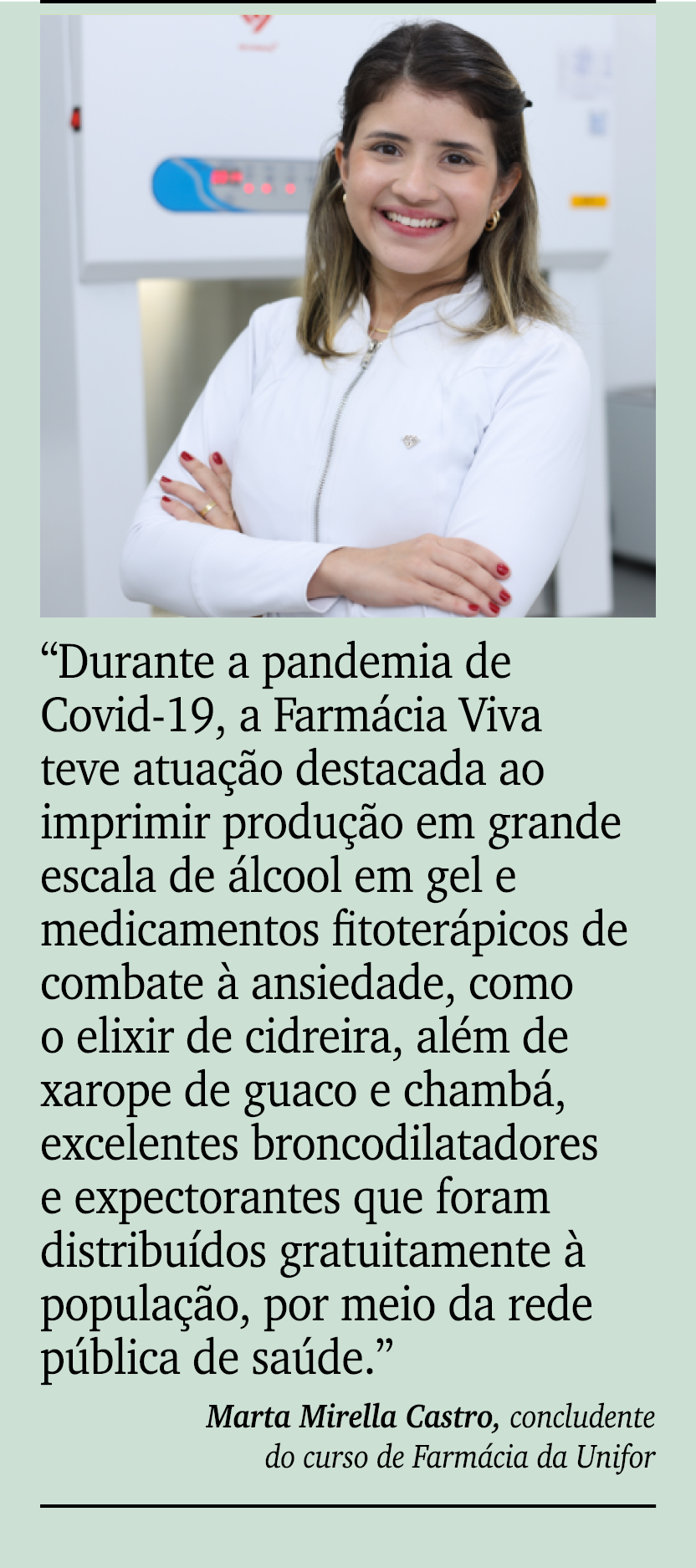 ￼ ￼ “Durante a pandemia de Covid 19, a Farm cia Viva teve atua o destacada ao imprimir produ  o em grande escala de ...