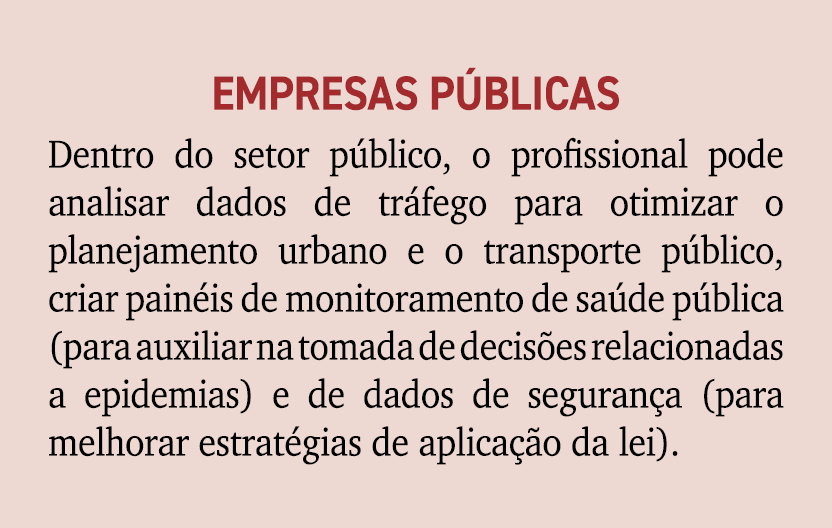 Empresas p blicas Dentro do setor p blico, o profissional pode analisar dados de tr fego para otimizar o planejamento...