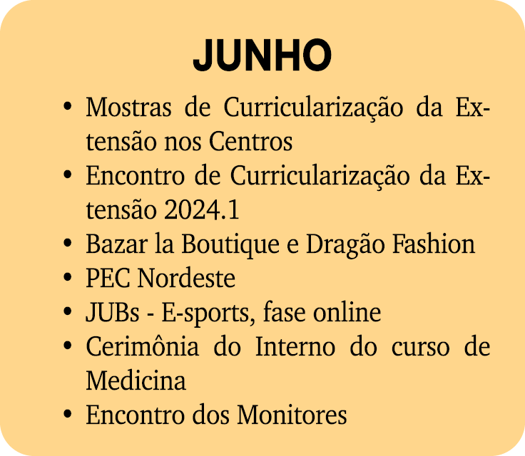 JUNHO Mostras de Curriculariza o da Extens o nos Centros Encontro de Curriculariza  o da Extens o 2024.1 Bazar la Bo...