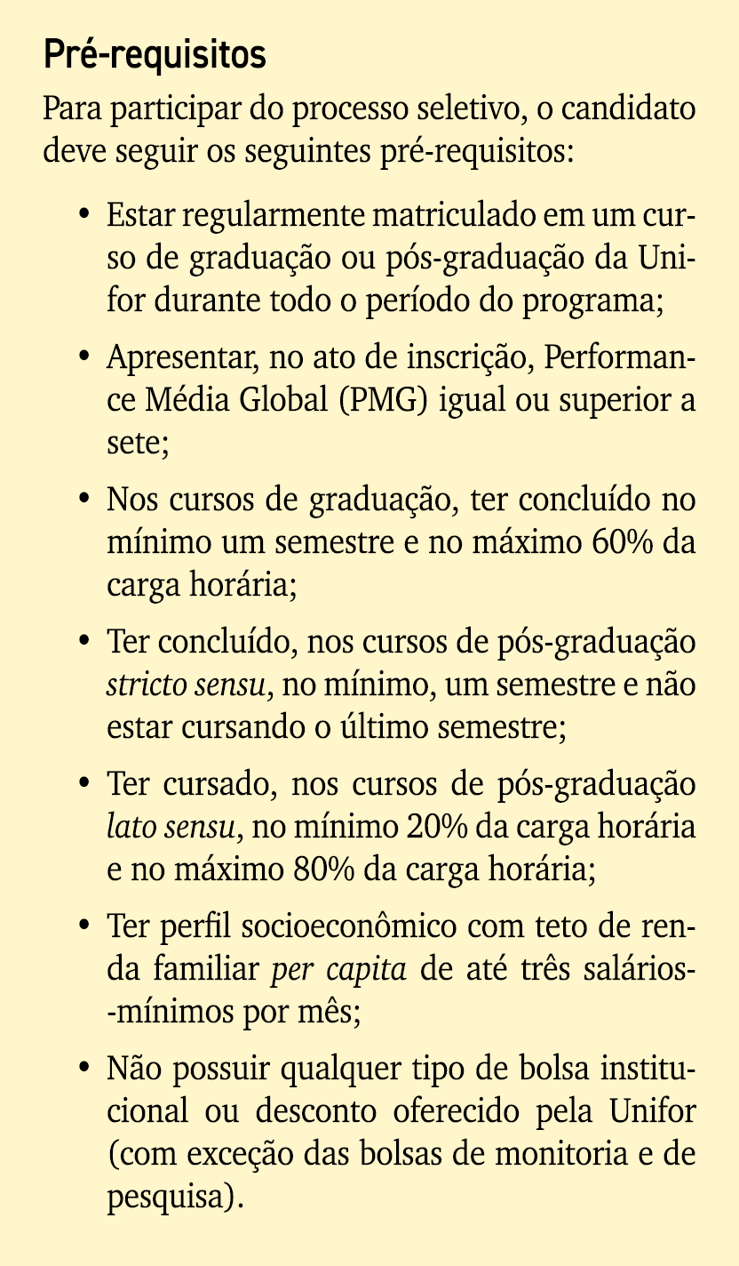 Pr requisitos Para participar do processo seletivo, o candidato deve seguir os seguintes pr  requisitos: • Estar reg...
