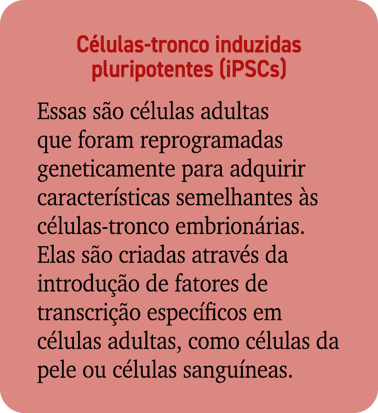C lulas tronco induzidas pluripotentes (iPSCs) Essas s o c lulas adultas que foram reprogramadas geneticamente para a...
