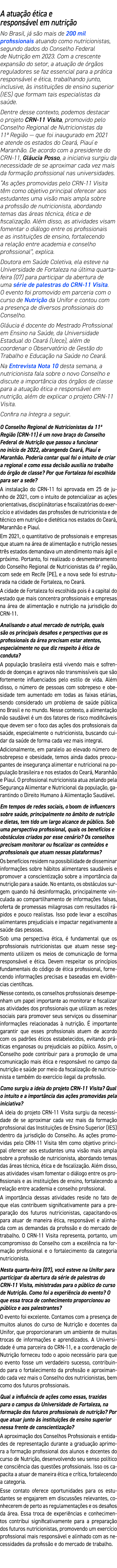 A atua o  tica e respons vel em nutri  o No Brasil, j  s o mais de 200 mil profissionais atuando como nutricionistas...