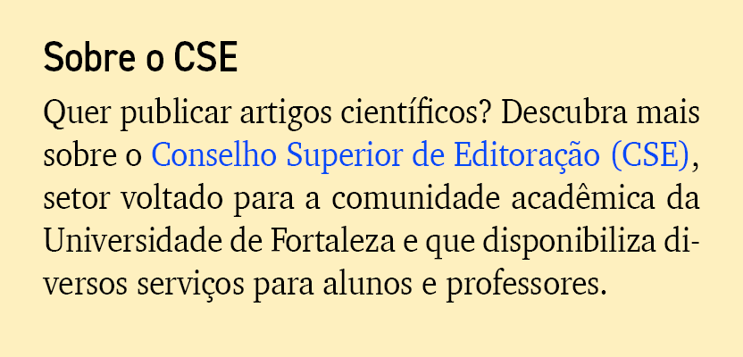 Sobre o CSE Quer publicar artigos cient ficos? Descubra mais sobre o Conselho Superior de Editora o (CSE), setor vol...