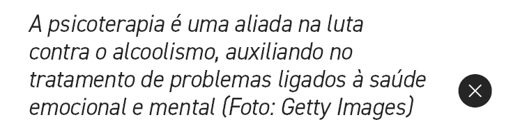 A psicoterapia  uma aliada na luta contra o alcoolismo, auxiliando no tratamento de problemas ligados   sa de emocio...