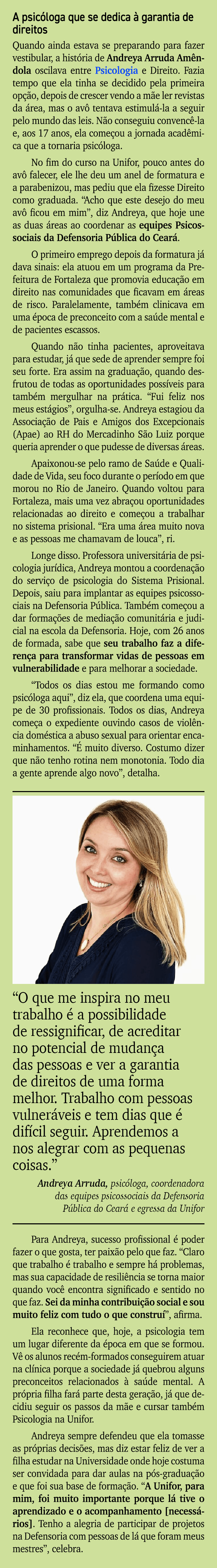 A psic loga que se dedica  garantia de direitos Quando ainda estava se preparando para fazer vestibular, a hist ria ...