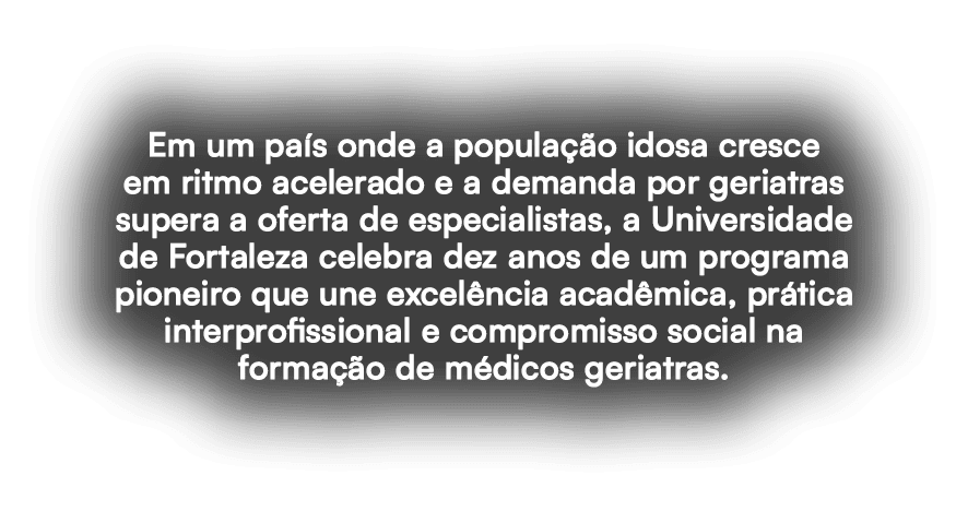 Em um pa s onde a popula o idosa cresce em ritmo acelerado e a demanda por geriatras supera a oferta de especialista...