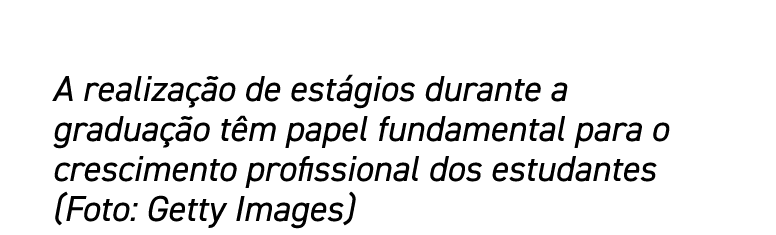 A realização de estágios durante a graduação têm papel fundamental para o crescimento profissional dos estudantes (Fo   