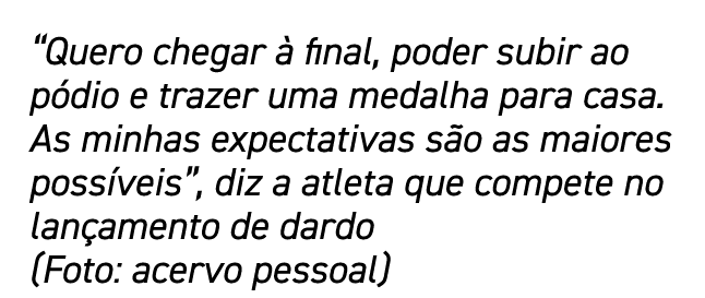  Quero chegar à final, poder subir ao pódio e trazer uma medalha para casa  As minhas expectativas são as maiores pos   