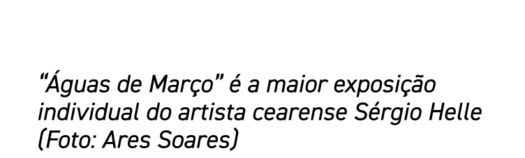  Águas de Março  é a maior exposição individual do artista cearense Sérgio Helle (Foto: Ares Soares)