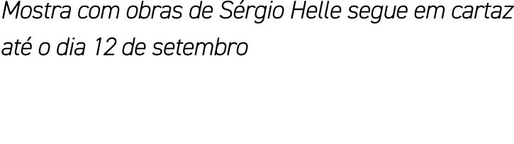 Mostra com obras de Sérgio Helle segue em cartaz até o dia 12 de setembro