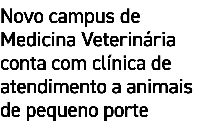 Novo campus de Medicina Veterinária conta com clínica de atendimento a animais de pequeno porte