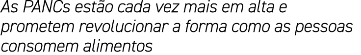 As PANCs estão cada vez mais em alta e prometem revolucionar a forma como as pessoas consomem alimentos