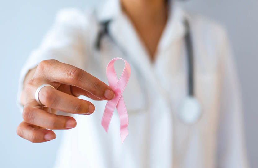 October Breast Cancer Awareness month, Woman holding Pink Ribbon for supporting people living and illness  Healthcare, International Women day and World cancer day concept