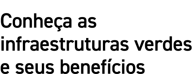 Conheça as infraestruturas verdes e seus benefícios