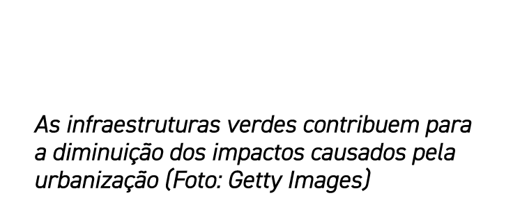 As infraestruturas verdes contribuem para a diminuição dos impactos causados pela urbanização (Foto: Getty Images)