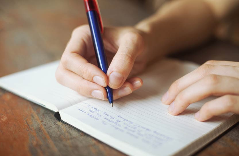 hands of student in the school