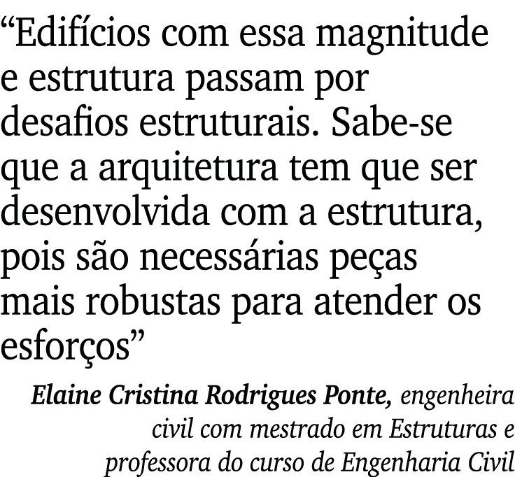  Edifícios com essa magnitude e estrutura passam por desafios estruturais  Sabe-se que a arquitetura tem que ser dese   