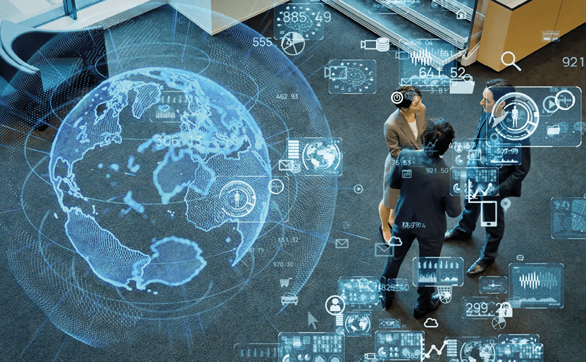 Global business network concept  Communication of business 