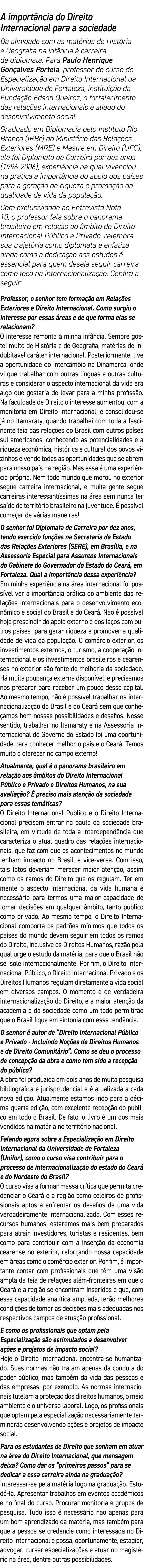 A importância do Direito Internacional para a sociedade Da afinidade com as matérias de História e Geografia na infân   